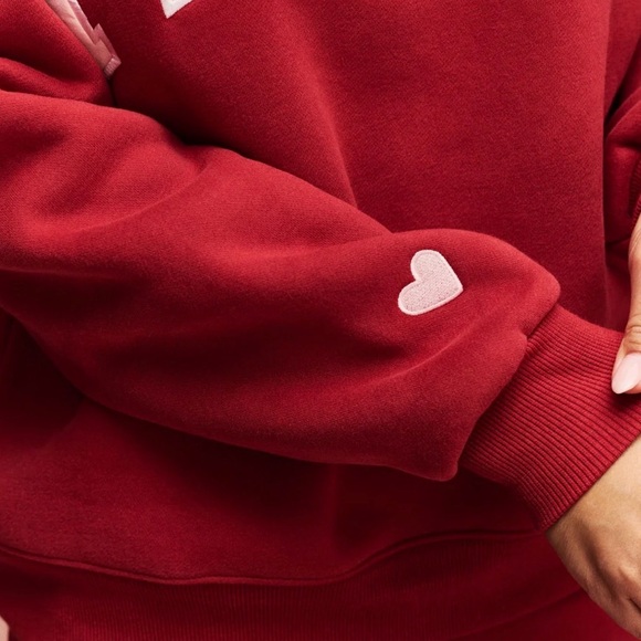 PARKE Valentine’s Day Varsity Mockneck Crimson / Peony - NWT L/XL - Picture 4 of 4